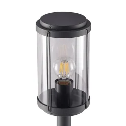 Lindby Ojali vejlampe, rund, mørkegrå