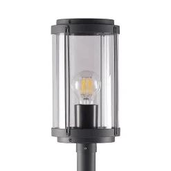 Lindby Ojali vejlampe, rund, mørkegrå