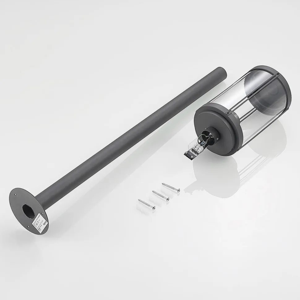 Lindby Ojali vejlampe, rund, mørkegrå