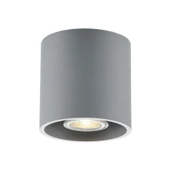 Lindby Parvin aluminium downlight, rund, grå