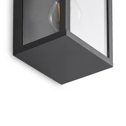 Lindby Peldar udendørs væglampe, klar, 2 lyskilder, 38 cm, metal