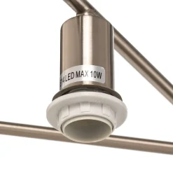 Lindby Pellinora loftlampe, nikkelfarve/hvid