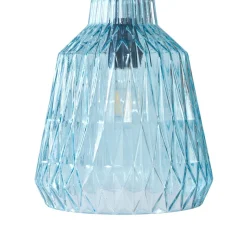 Lindby pendel Belarion, blå, 1-lys, glas, Ø 23 cm