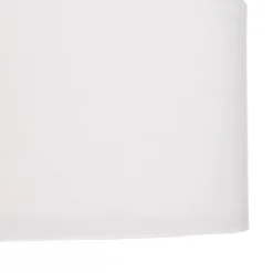 Lindby pendel Sebatin, Ø 50 cm, hvid, stof, E27