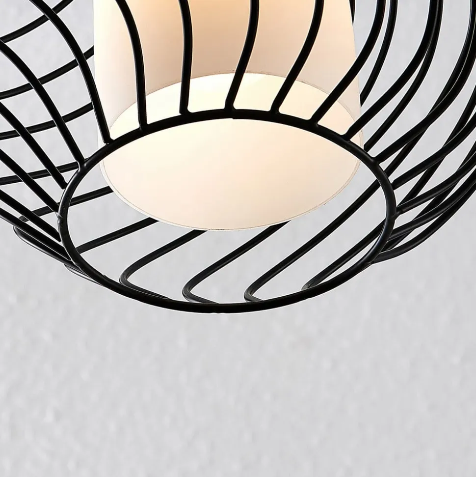 Lindby pendellampe Cedrice, 1 lyskilde, sort, metal, E27