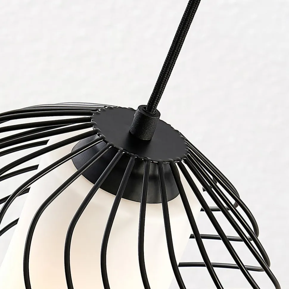 Lindby pendellampe Cedrice, 1 lyskilde, sort, metal, E27