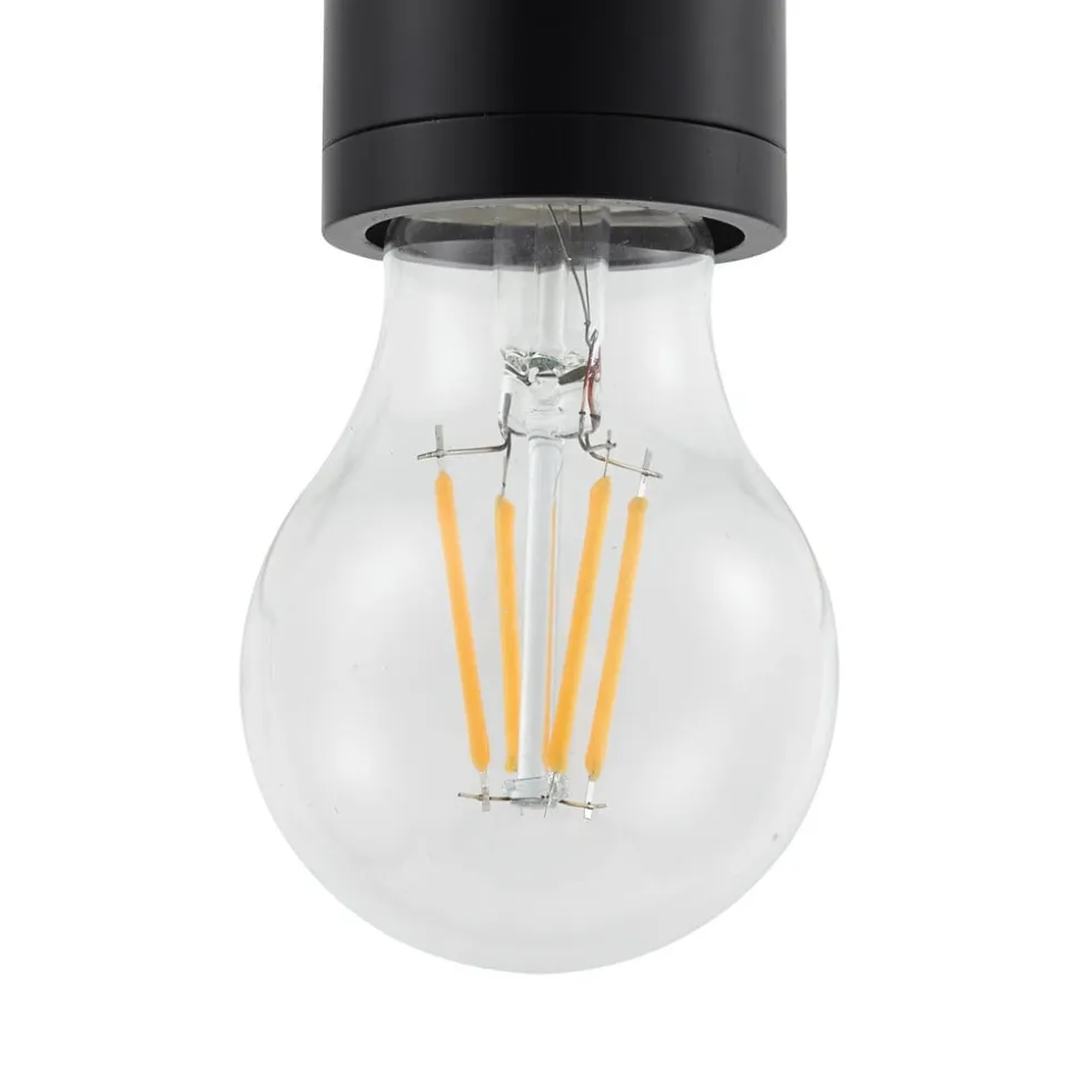 Lindby pendellampe Hattie, sort, Ø 4,7 cm, metal, E27