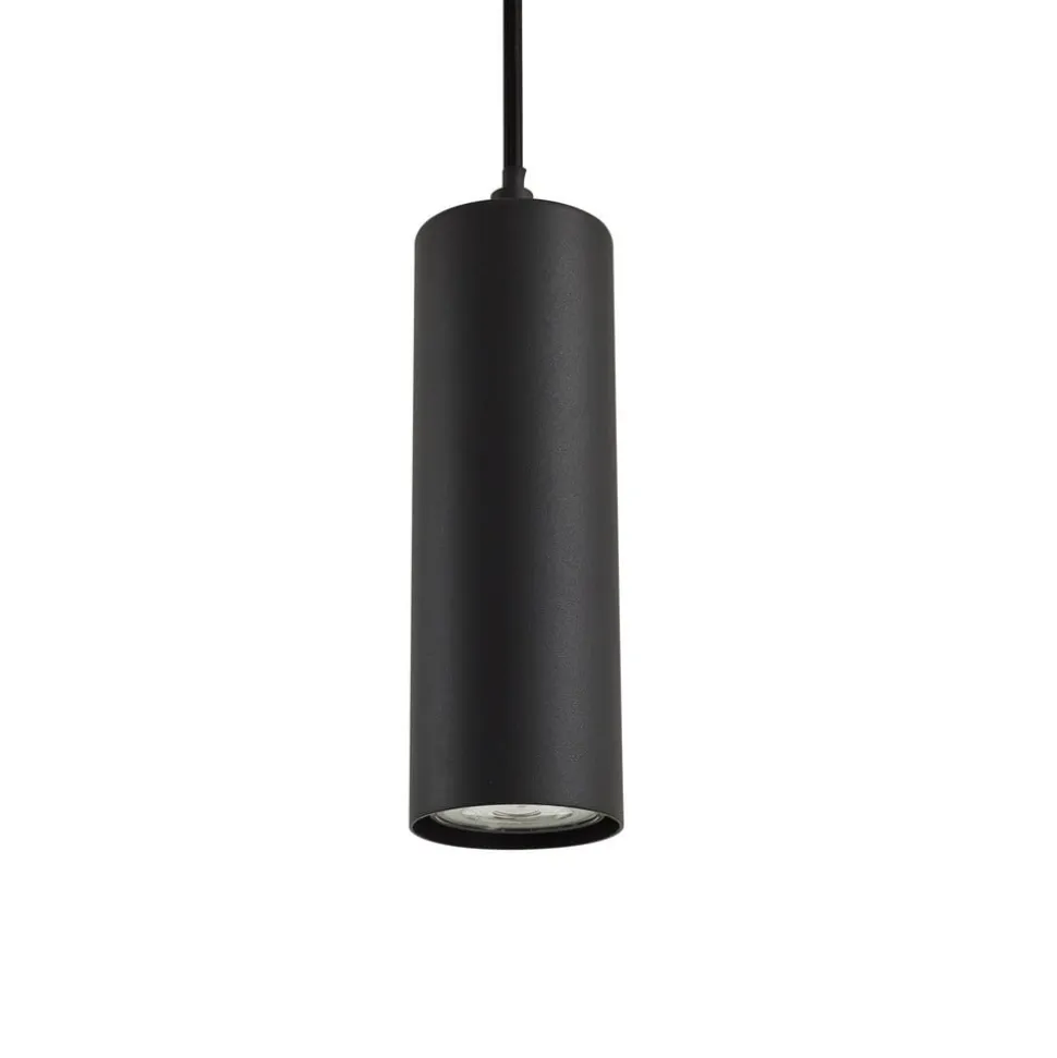 Lindby pendellampe Joffrey, Ø 6 cm, sort, metal, GU10