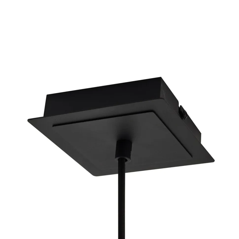Lindby pendellampe Joffrey, Ø 6 cm, sort, metal, GU10