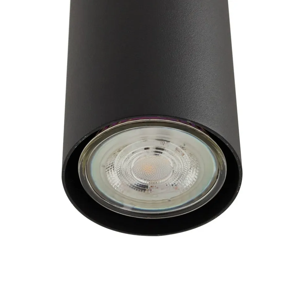 Lindby pendellampe Joffrey, Ø 6 cm, sort, metal, GU10