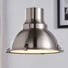 Lindby pendellampe Letty, Ø 39 cm, nikkelfarvet, metal, E27