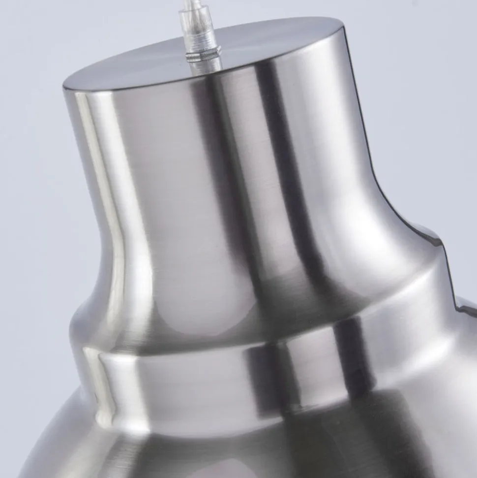 Lindby pendellampe Letty, Ø 39 cm, nikkelfarvet, metal, E27