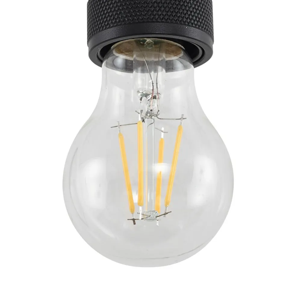 Lindby pendellampe Linaro, Ø 4,6 cm, sort, 1-faset, E27