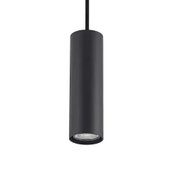 Lindby pendellampe Linaro, 20 cm, sort, 1-faset, GU10