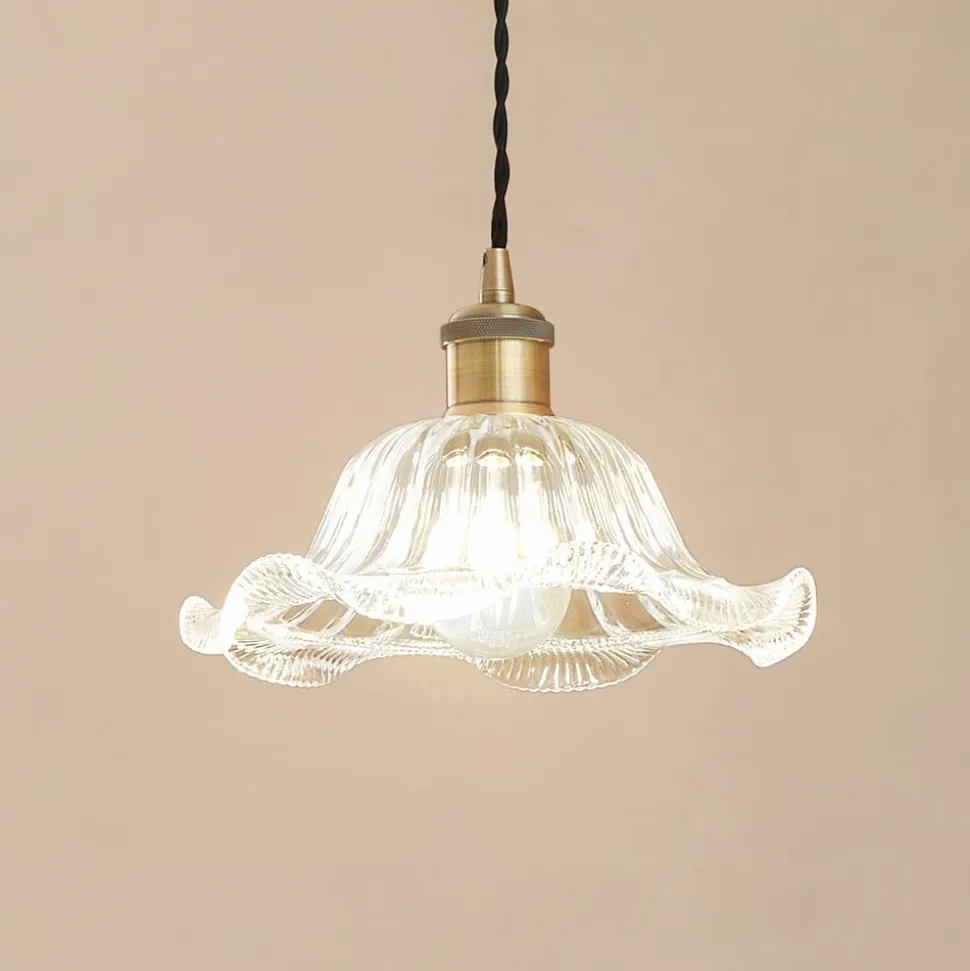 Lindby pendellampe Ludowika, transparent, glas, Ø25cm, E27