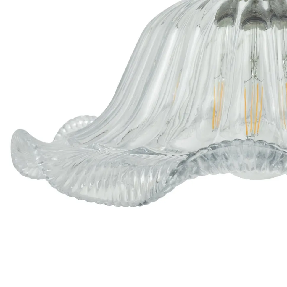 Lindby pendellampe Ludowika, transparent, glas, Ø25cm, E27