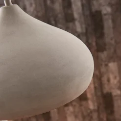 Lindby pendellampe Morton, Ø 29 cm, grå, beton, E27