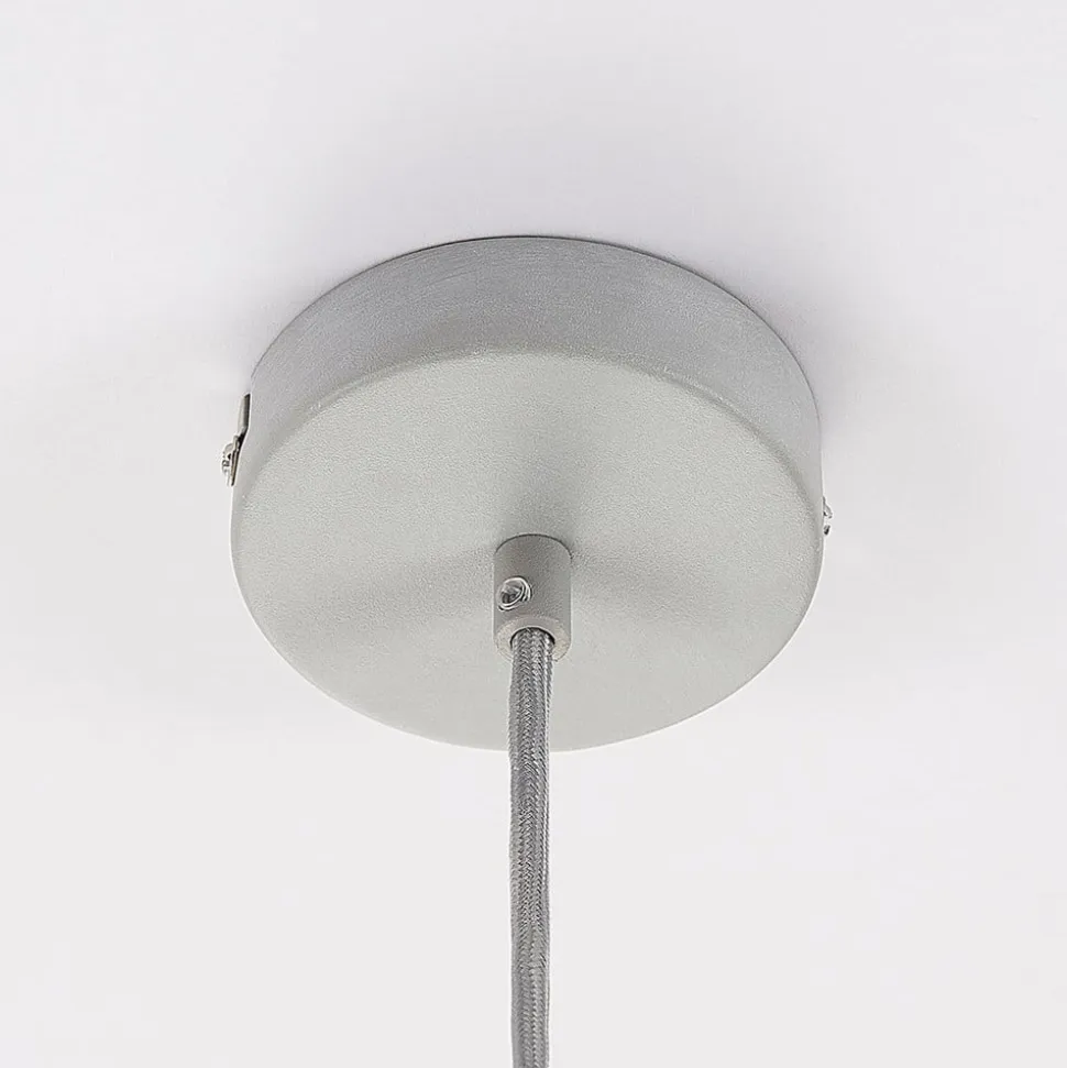 Lindby pendellampe Morton, Ø 29 cm, grå, beton, E27