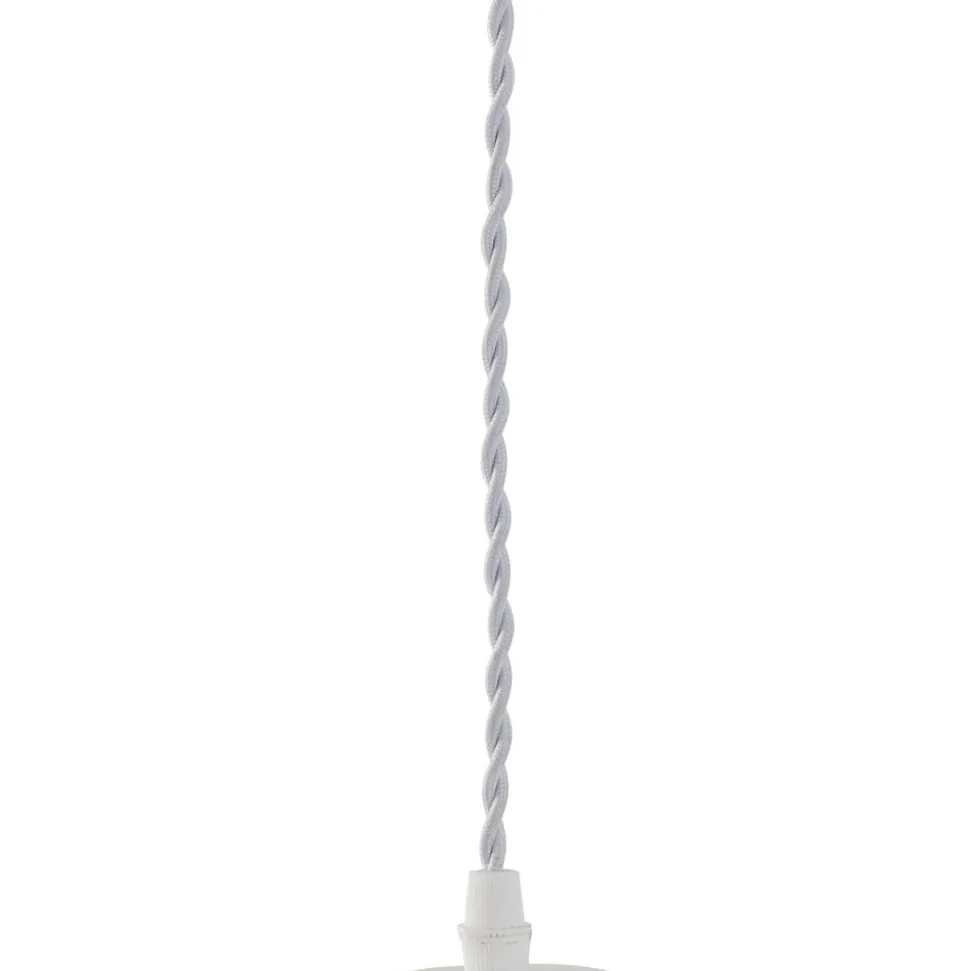 Lindby pendellampe Nuvia, Ø 15,5 cm, hvid, 3D-print