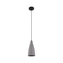 Lindby pendellampe Sanne, grå, beton, Ø 15 cm, E27