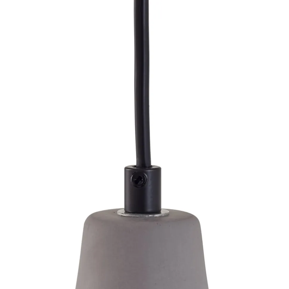 Lindby pendellampe Sanne, grå, beton, Ø 15 cm, E27