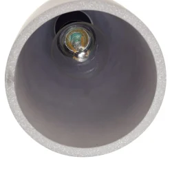 Lindby pendellampe Sanne, grå, beton, Ø 15 cm, E27