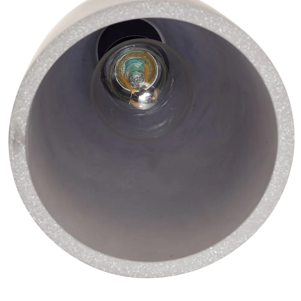 Lindby pendellampe Sanne, grå, beton, Ø 15 cm, E27