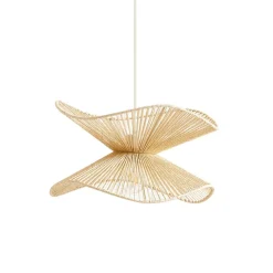 Lindby pendellampe Valdorin, beige, papir, Ø 40 cm, E27