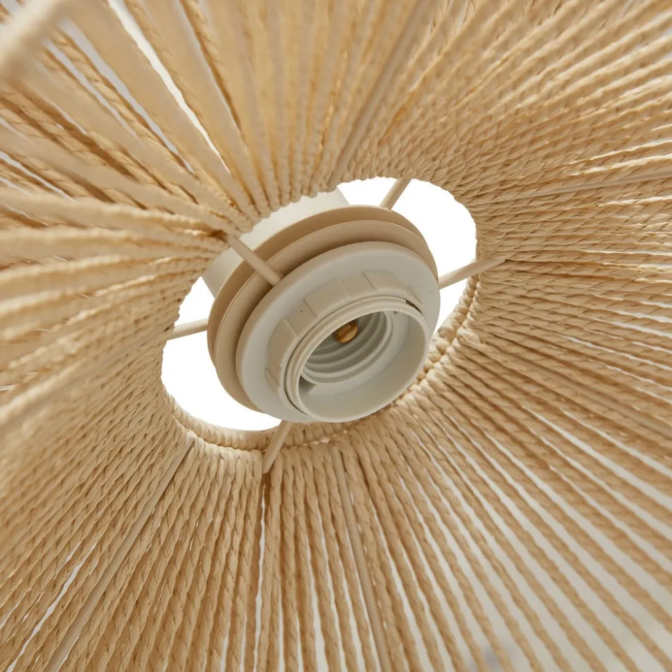 Lindby pendellampe Valdorin, beige, papir, Ø 40 cm, E27