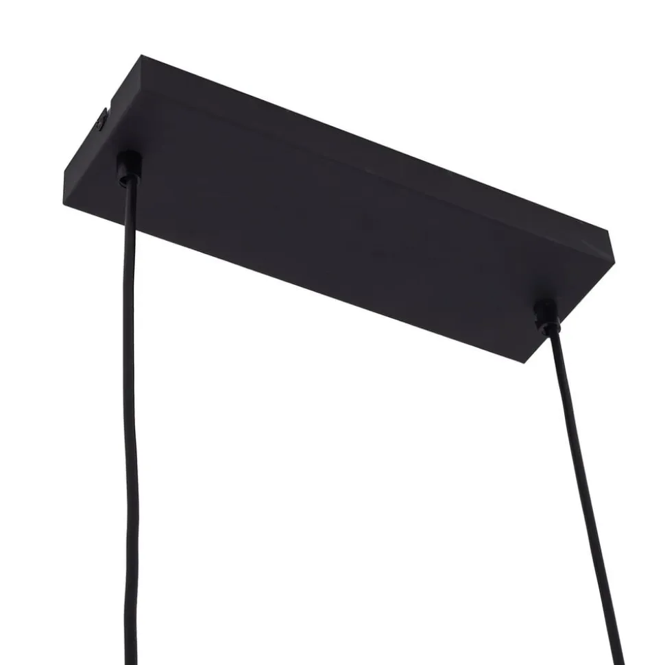 Lindby pendellampe Vasilia, 75 cm, sort/guld, stof