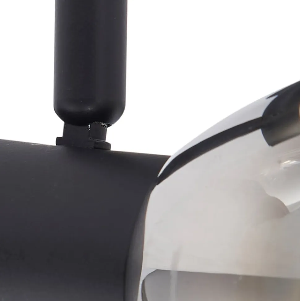 Lindby Pendura loftlampe, 2 lyskilder, sort, glas