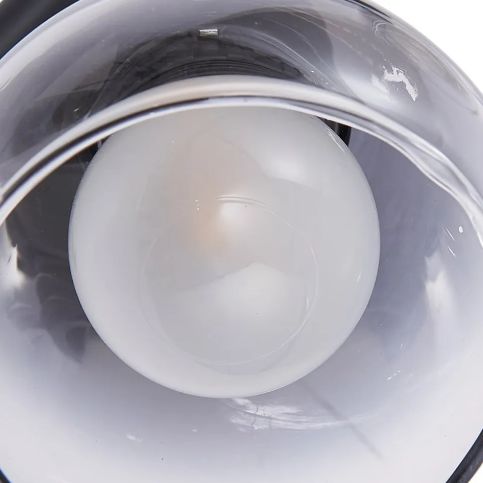 Lindby Pendura loftlampe, 2 lyskilder, sort, glas