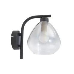 Lindby Pendura væglampe, Ø 15 cm, sort, glas