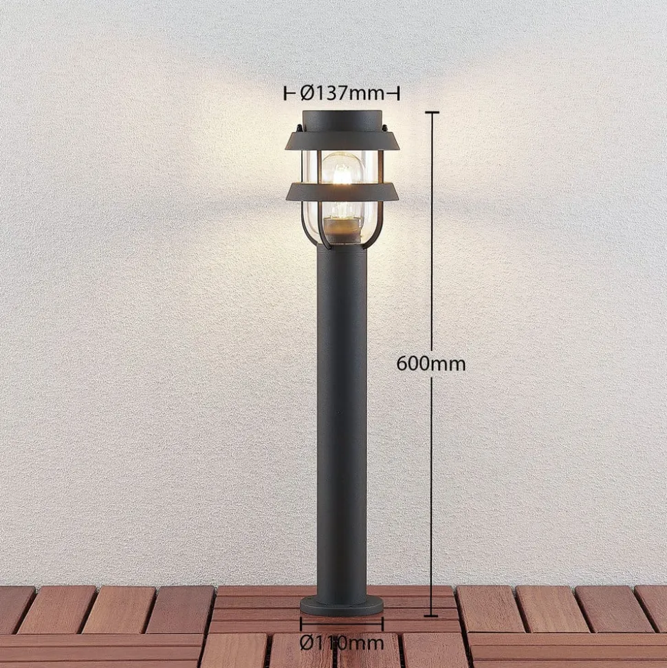 Lindby pullert Alvaro, antracit, 60 cm, IP44, E27