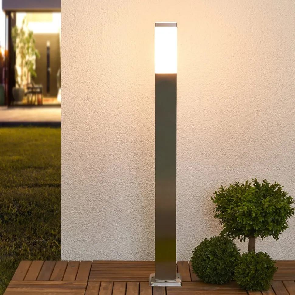 Lindby pullert Lorian, 100 cm, stål, IP44, E27