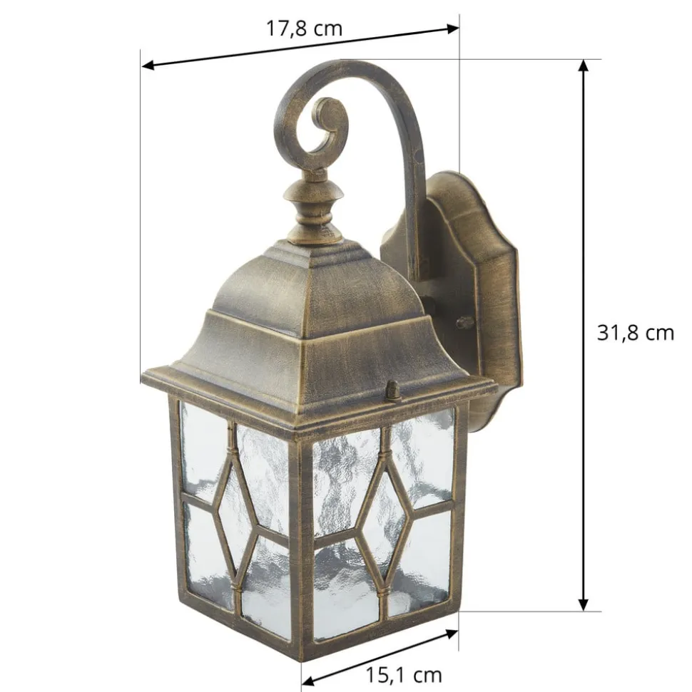Lindby Purnima væglampe i lygte-look