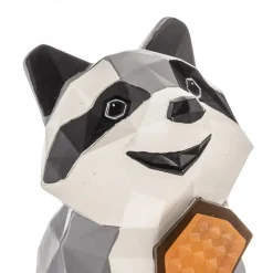 Lindby Racoon LED-solcellelampe, figur, vaskebjørn