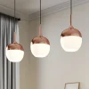 Lindby Rangina pendellampe, 100 cm, kobber, 3 lyskilder, glas