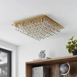 Lindby Rimedia loftlampe, guld, 55 cm