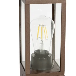 Lindby Robigus sokkellampe, rustfarvet, aluminium