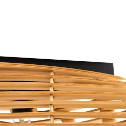 Lindby Sanza loftlampe, 50 cm, træ, buet