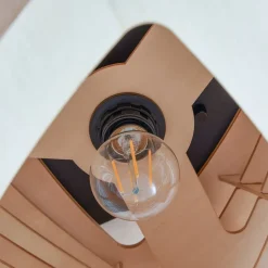 Lindby Sanza loftlampe, 50 cm, træ, buet