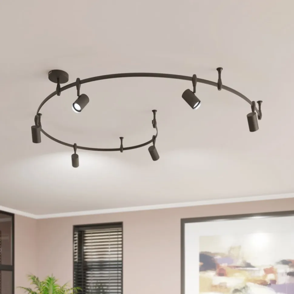 Lindby skinnesystem Delila, sort, fleksibel brug