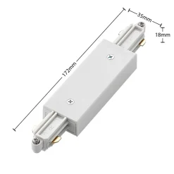 Lindby skinnesystem Linaro, GU10, 4 lyskilder, hvid, Ø 9 cm