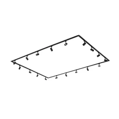 Lindby skinnesystem Linaro, GU10, 18-lys, sort