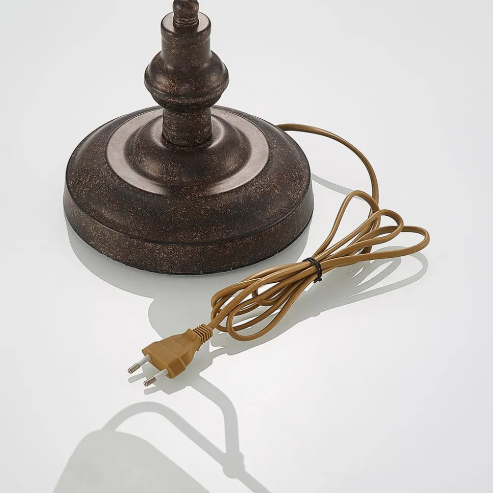 Lindby skrivebordslampe Profina, 39 cm, rustbrun, stål