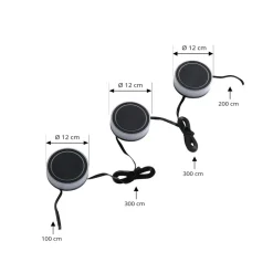Lindby Smart LED jordspydslys Kyren, CCT, RGB, Tuya, 3 enheder