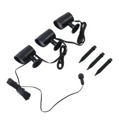Lindby Smart LED jordspydsspot Nycta, RGB, Tuya, sæt med 3 stk