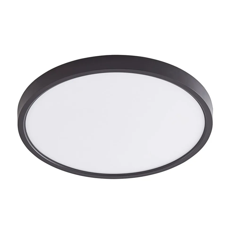 Lindby Smart LED loftlampe Pravin, Ø 30 cm, CCT, sort