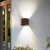 Lindby Smart LED udendørs væglampe Dara rust rund CCT RGB Tuya